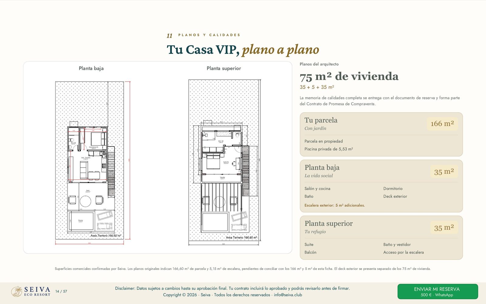 seiva-plano-casa Plano de la casa VIP de 75 m² de Seiva Eco Resort, Porto Seguro